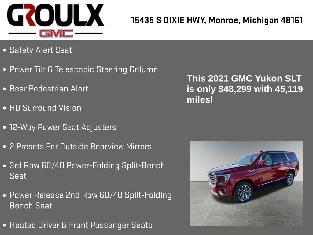 Used 2021 GMC Yukon SLT w/ SLT Premium Package image 34
