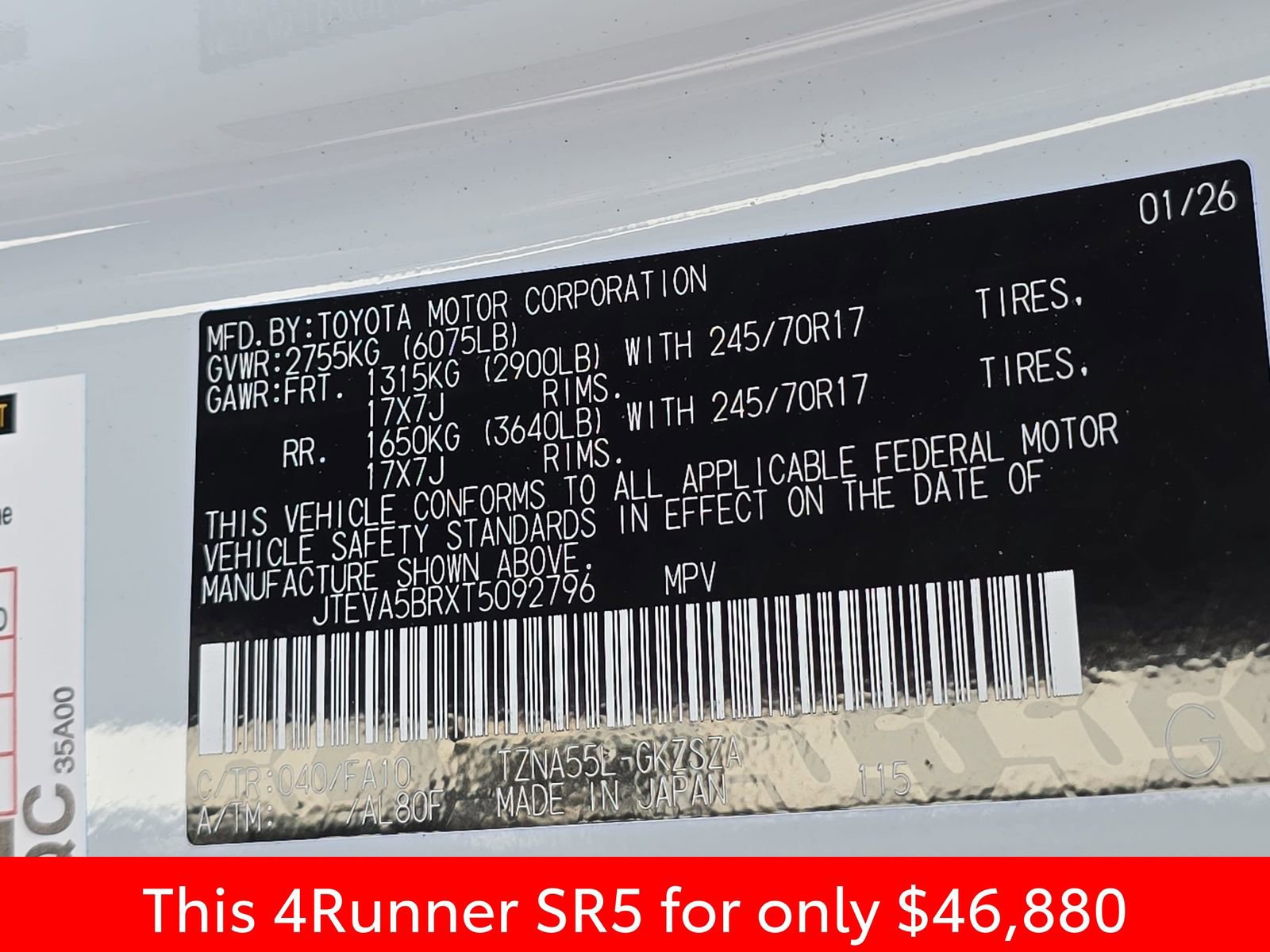 Used 2026 Toyota 4Runner SR5 image 41