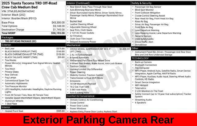 Used 2025 Toyota Tacoma TRD Off-Road AWD/4WD image 39