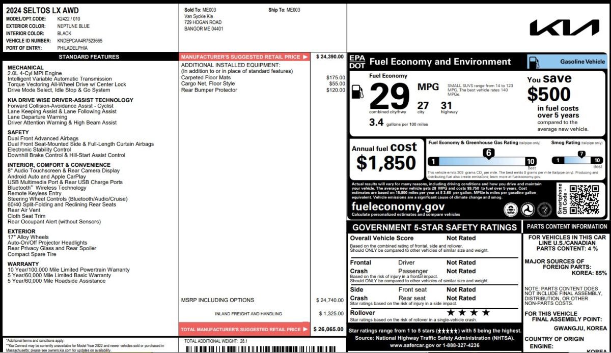 Used 2024 Kia Seltos LX image 16