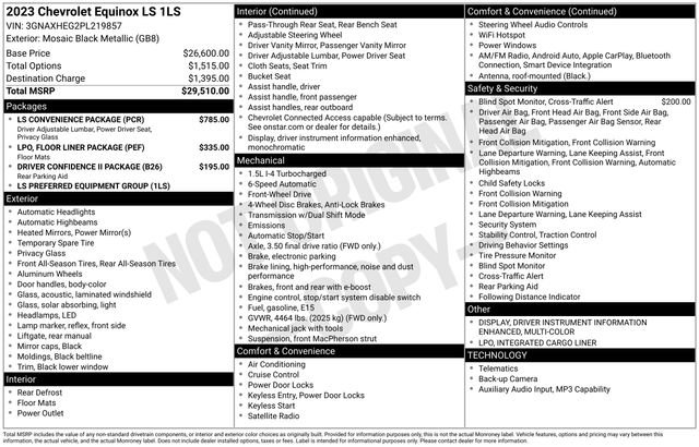 Used 2023 Chevrolet Equinox LS w/ LS Convenience Package image 4