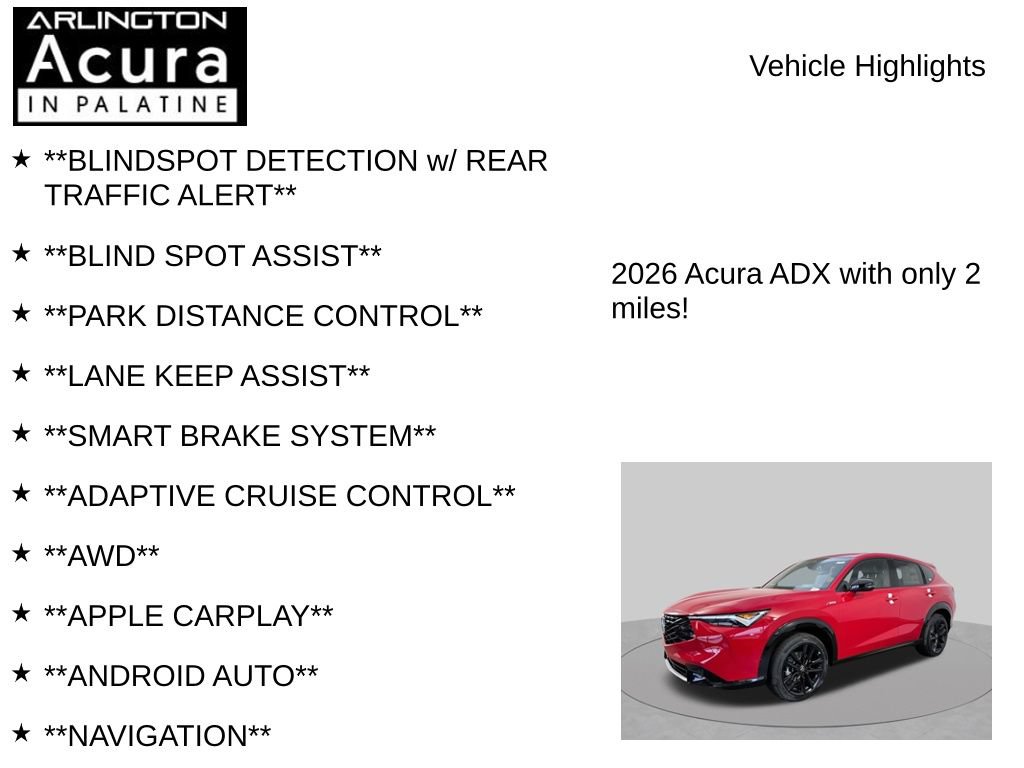 New 2026 Acura ADX A-Spec w/ Advance Package AWD/4WD image 7