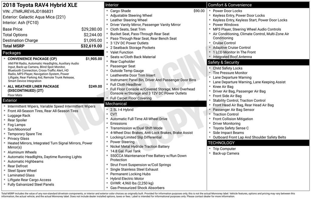 Used 2018 Toyota RAV4 XLE w/ Convenience Package image 39