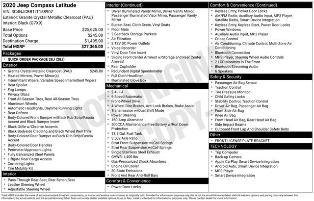 Used 2020 Jeep Compass Latitude image 11