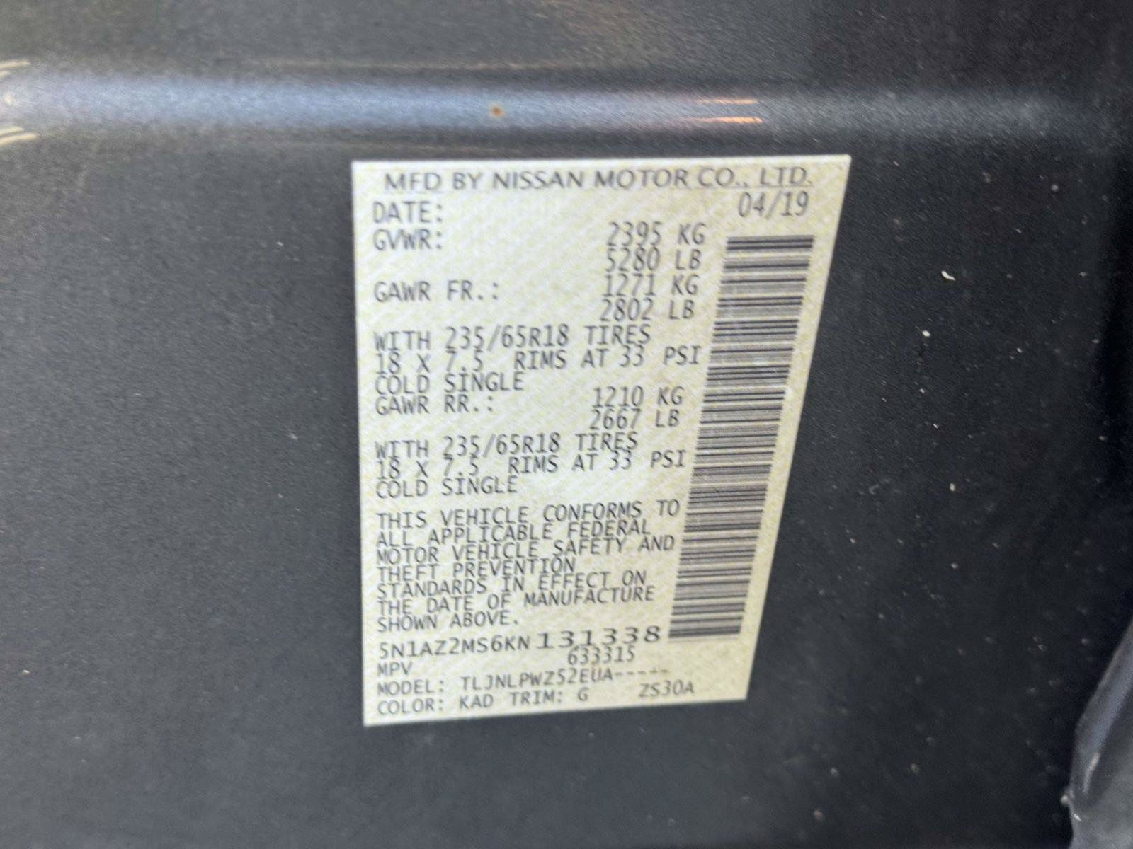 Used 2019 Nissan Murano S AWD/4WD image 28