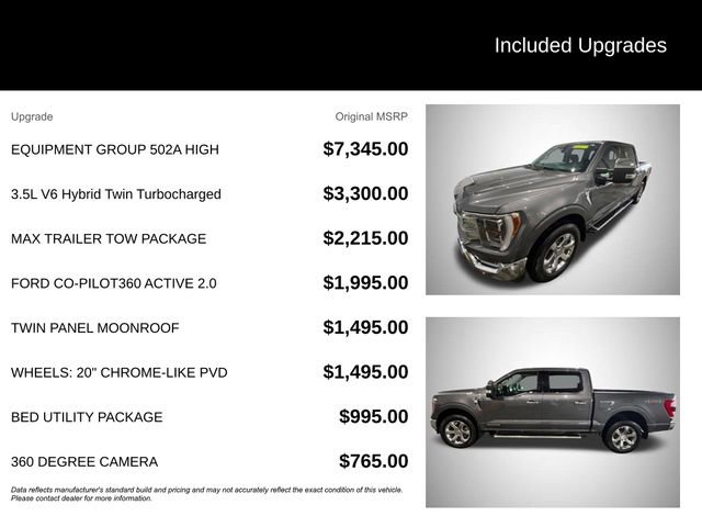 Used 2022 Ford F150 Lariat w/ Equipment Group 502A High image 7