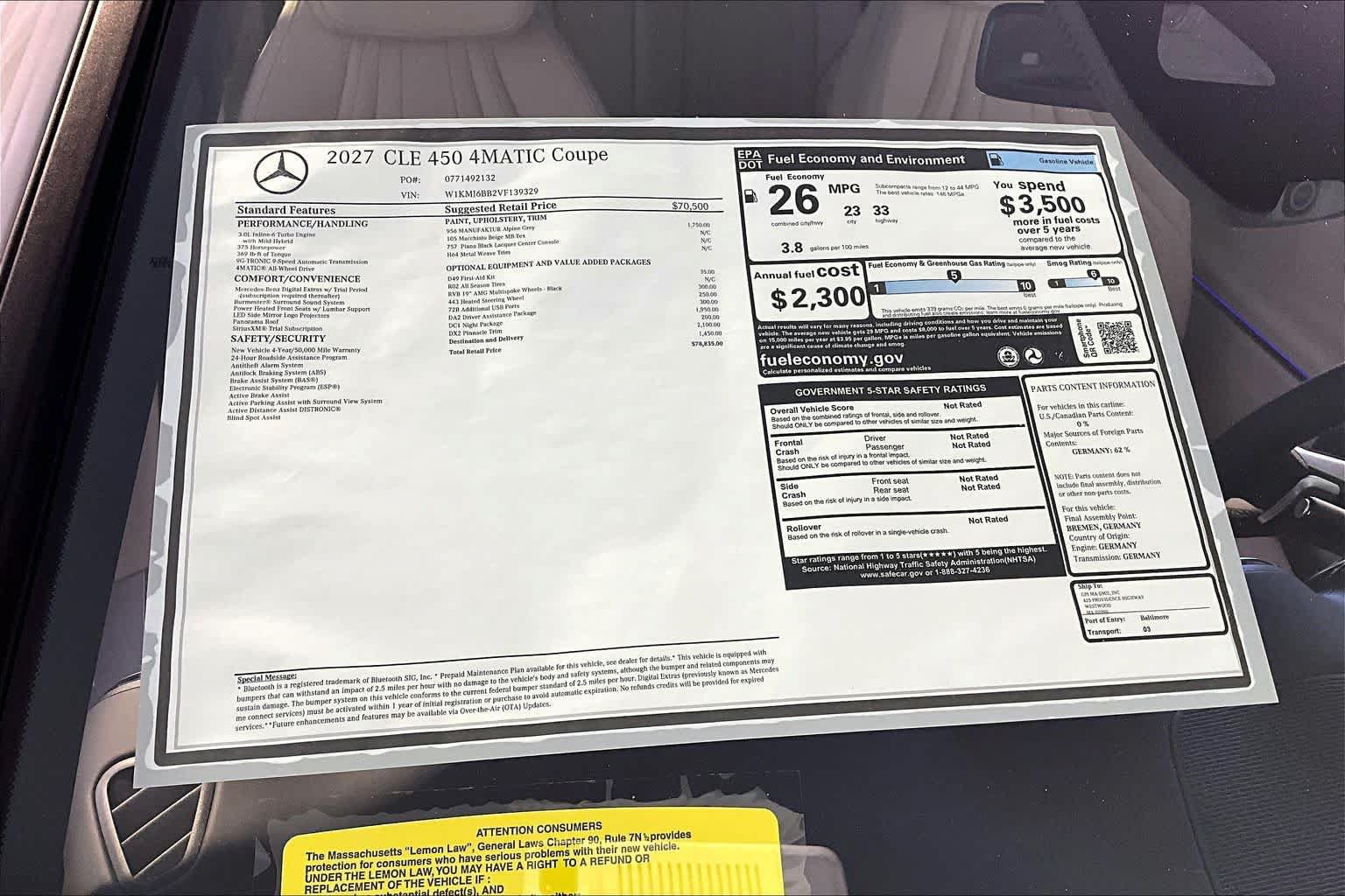 New 2027 Mercedes-Benz CLE 450 4MATIC Coupe image 18