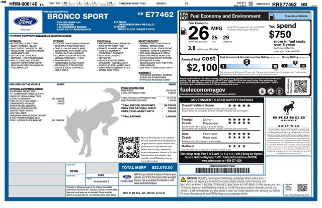 Used 2024 Ford Bronco Sport Big Bend w/ Convenience Package image 31