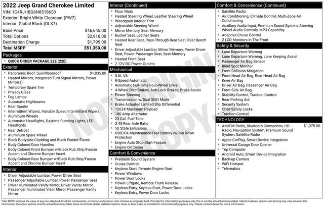 Certified 2022 Jeep Grand Cherokee Limited image 38