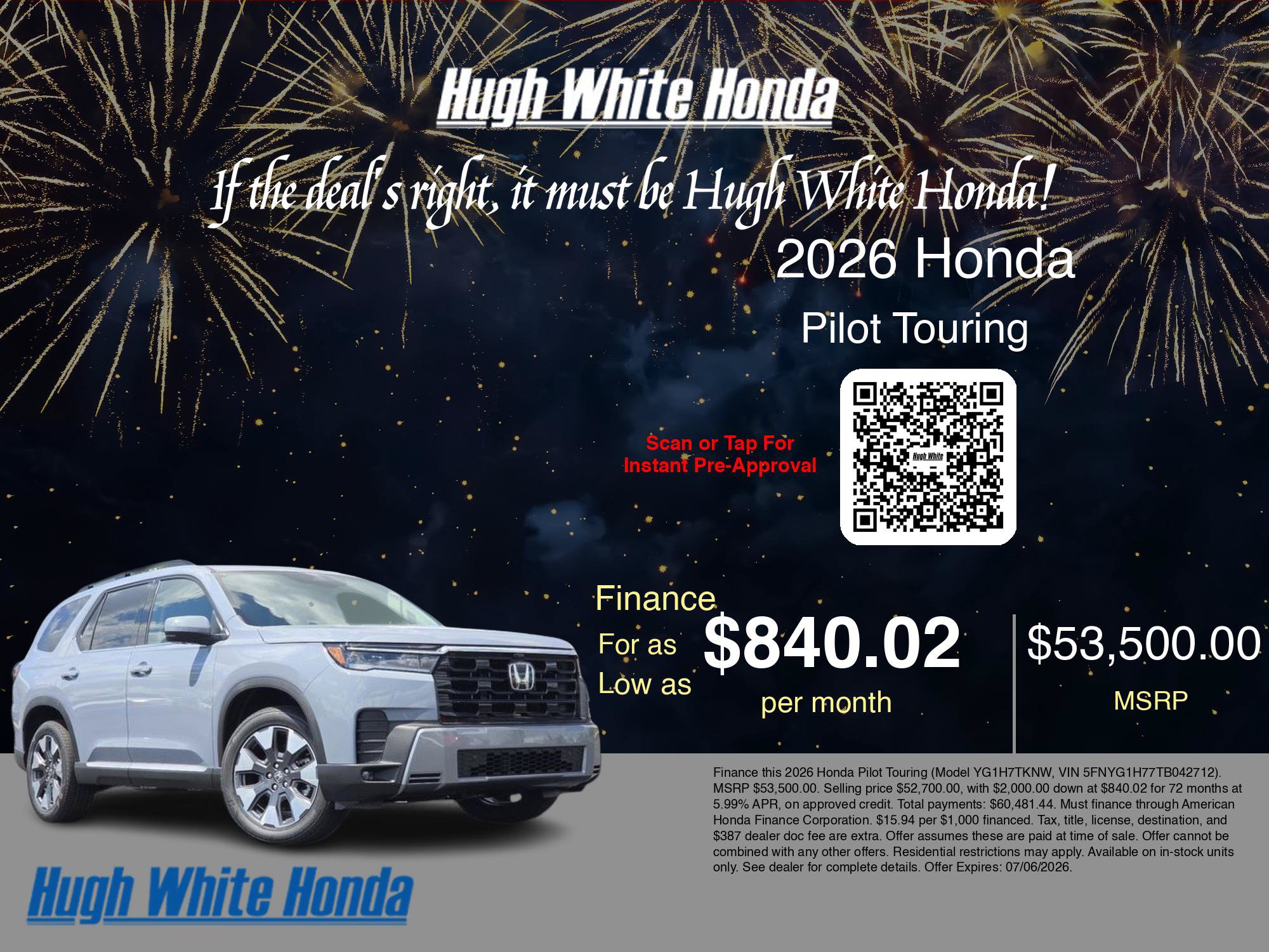 New 2026 Honda Pilot Touring image 7