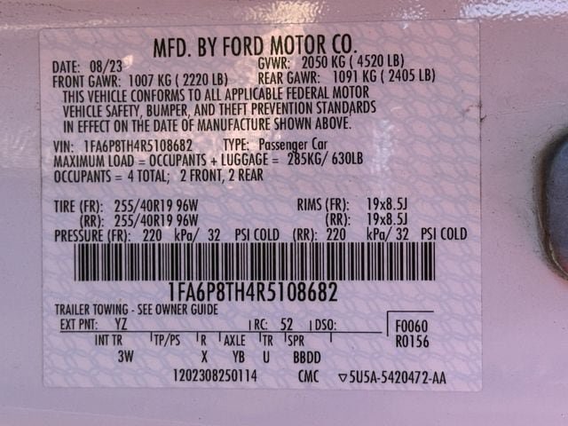 Used 2024 Ford Mustang Premium w/ Wheel & Stripe Package RWD image 28