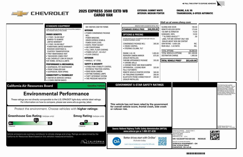 New 2025 Chevrolet Express 3500 Extended w/ Driver Convenience Package image 4