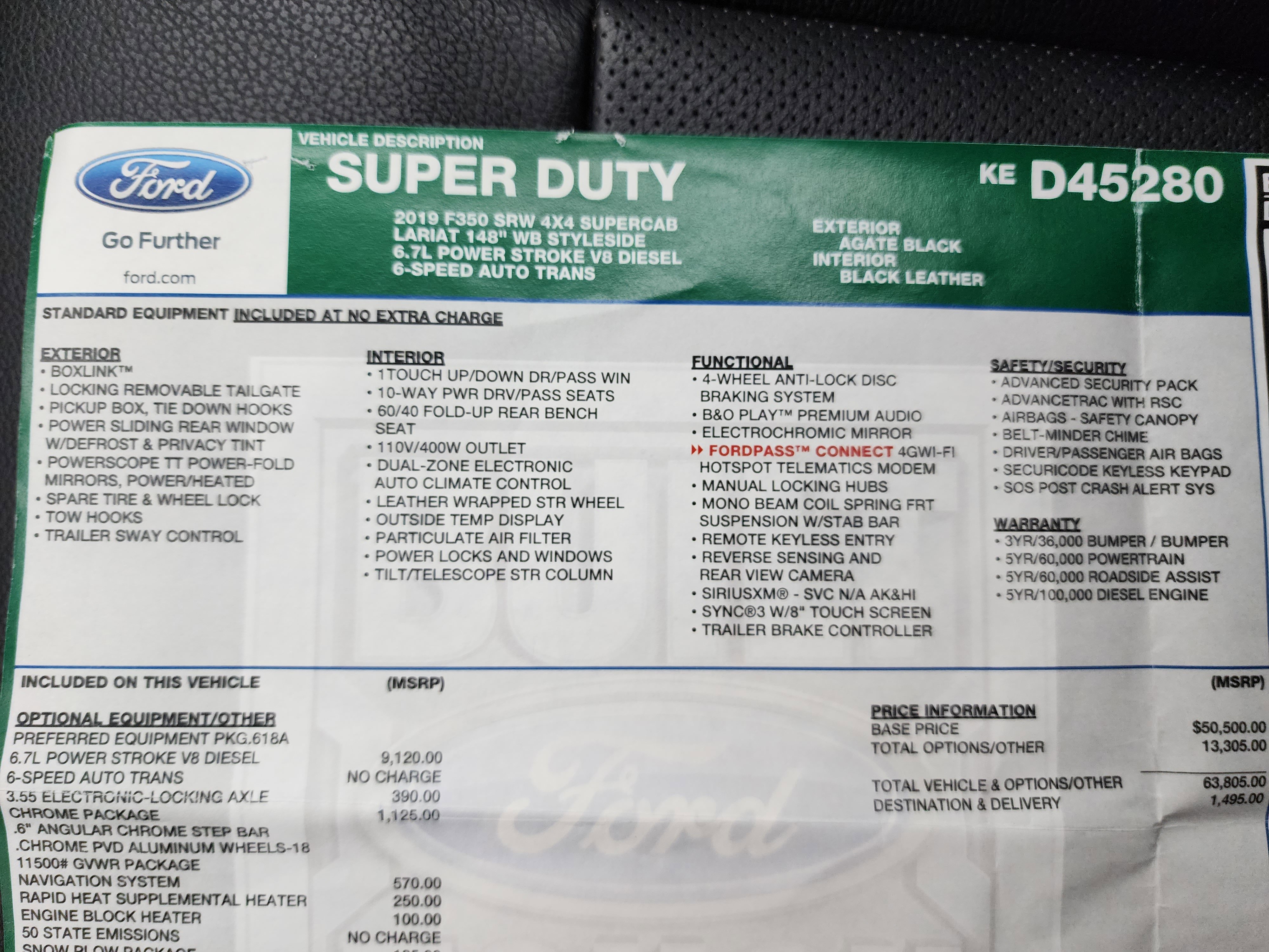 Used 2019 Ford F350 Lariat w/ Chrome Package image 47