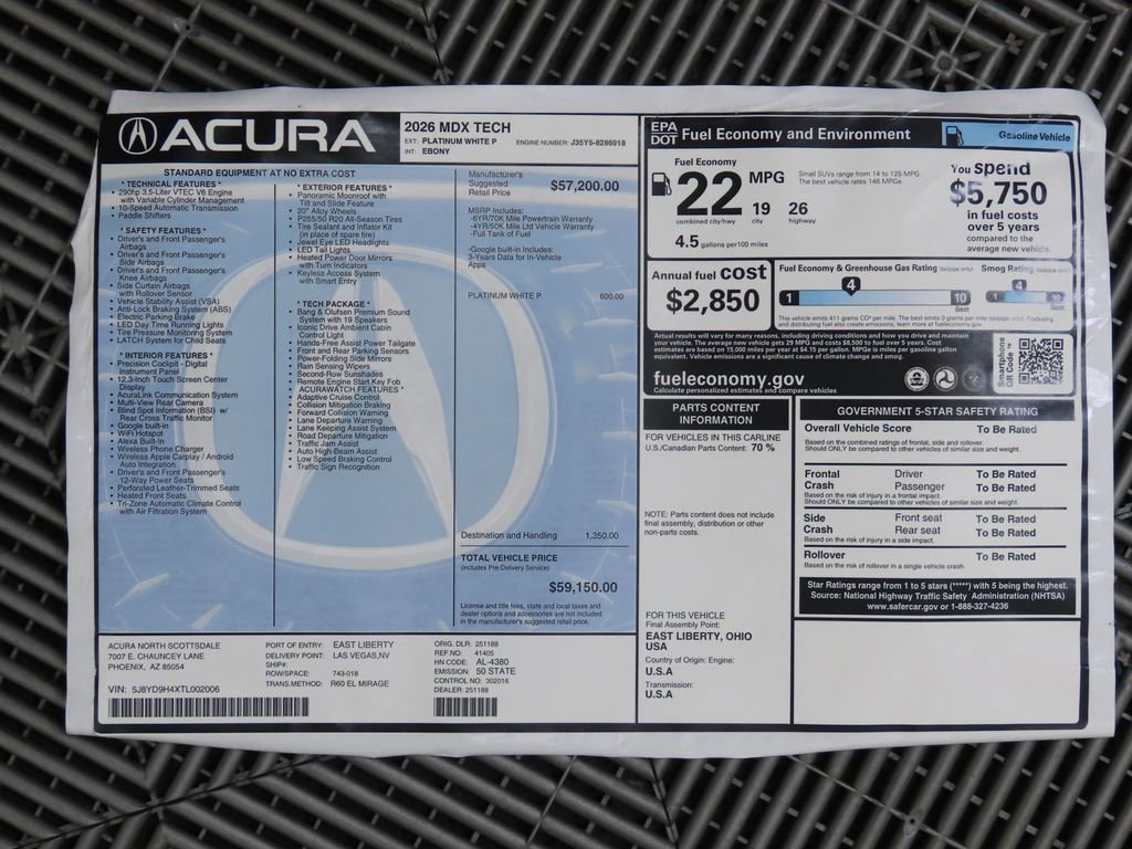 Used 2026 Acura MDX FWD w/ Technology Package image 10