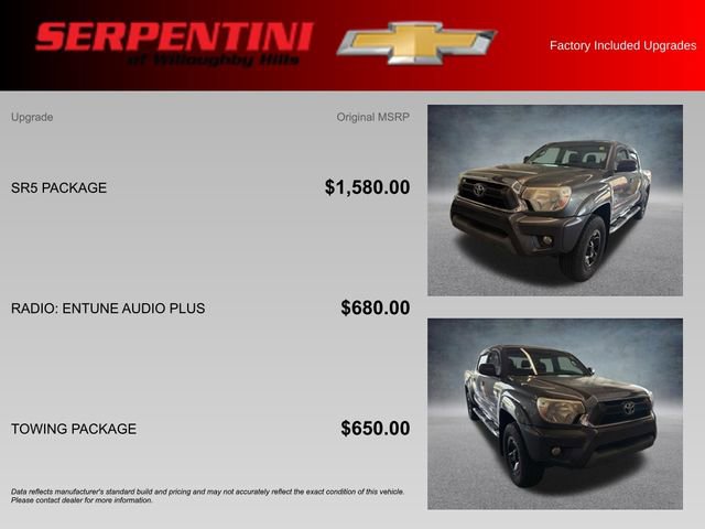 Used 2014 Toyota Tacoma 4x4 Double Cab w/ SR5 Package image 4