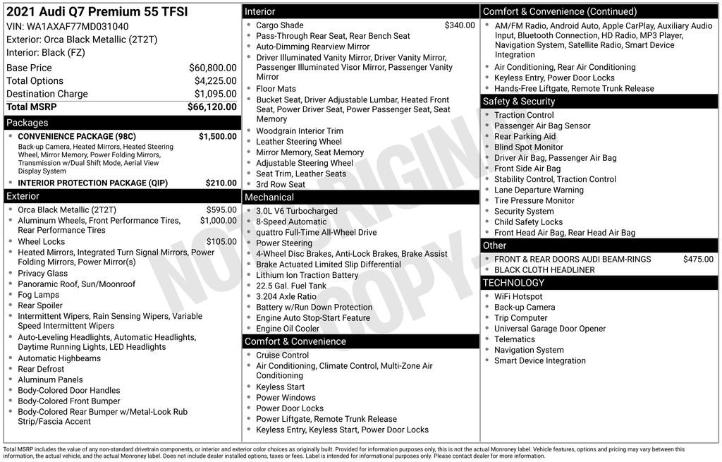 Used 2021 Audi Q7 3.0T Premium w/ Convenience Package image 10