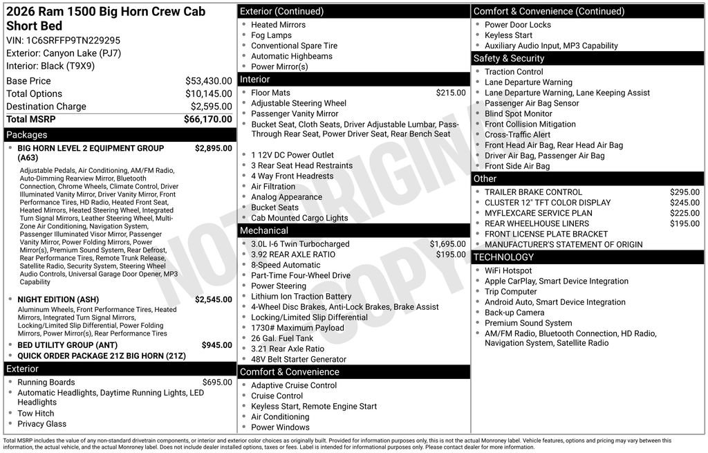 Used 2026 RAM 1500 Big Horn AWD/4WD image 4