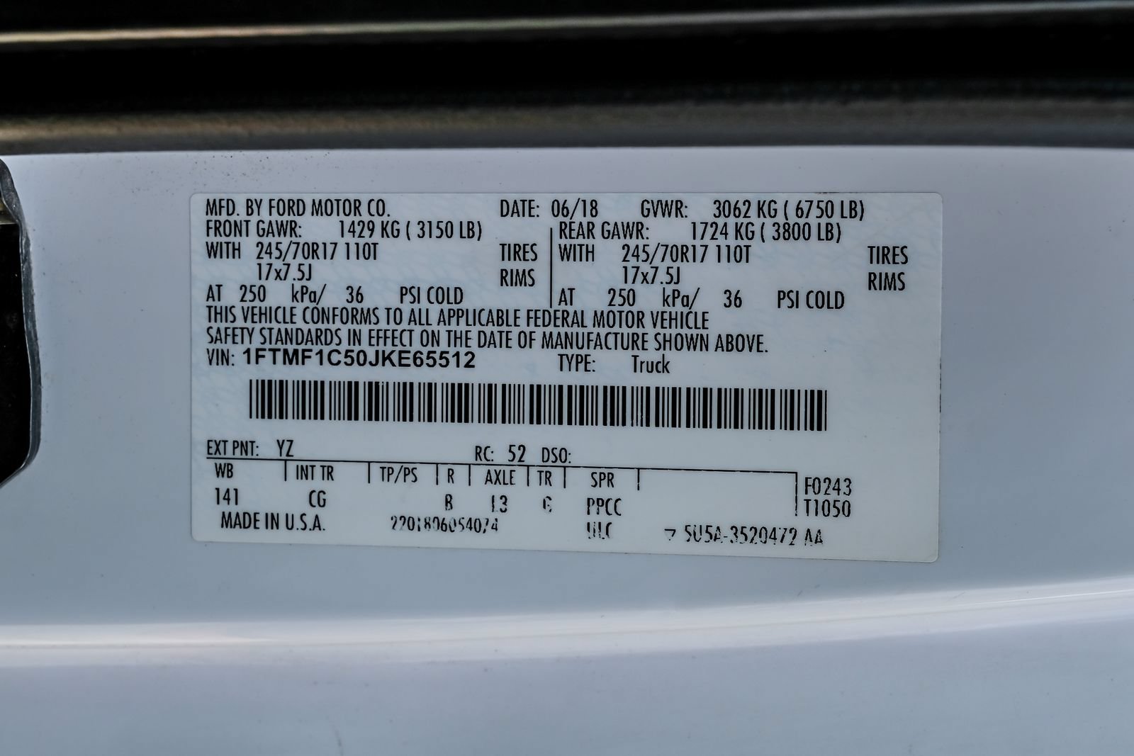 Used 2018 Ford F150 XL w/ Equipment Group 101A Mid RWD image 50