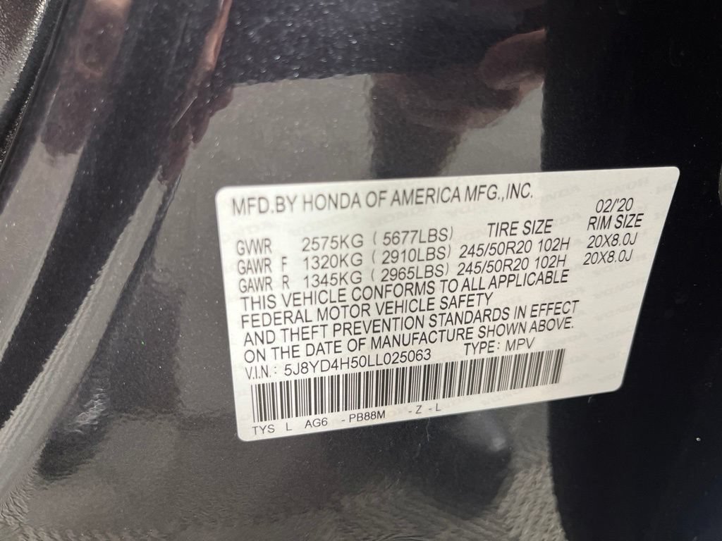 Certified 2020 Acura MDX SH-AWD w/ Technology Package image 39