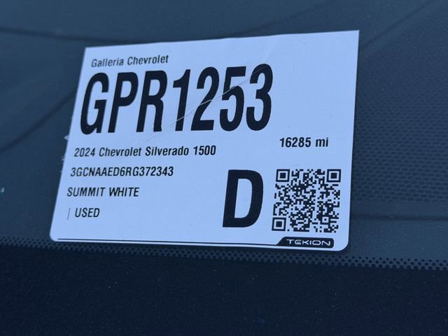 Used 2024 Chevrolet Silverado 1500 W/T w/ WT Fleet Convenience Package image 24