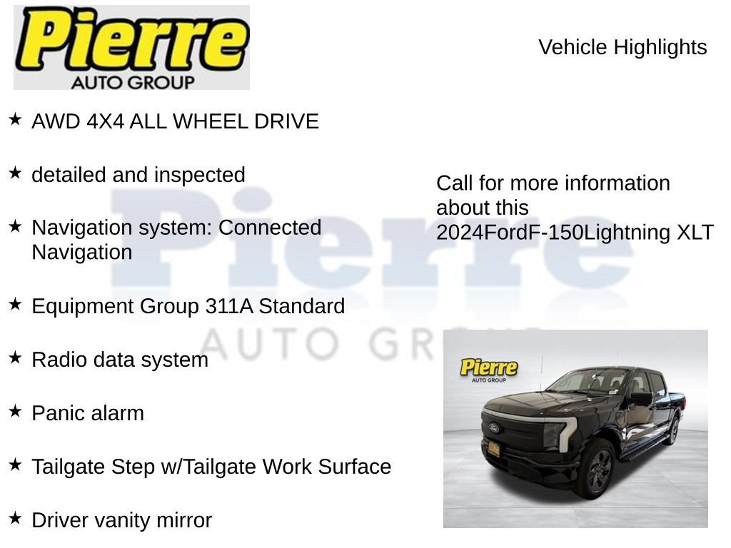 Certified 2024 Ford F150 Lightning XLT AWD/4WD image 7