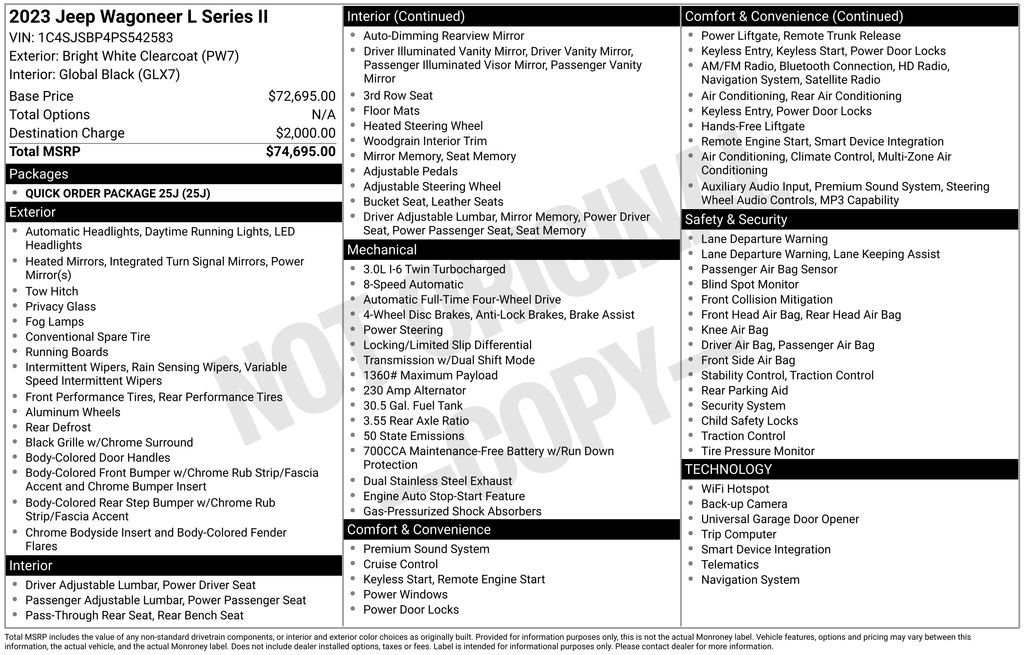 Used 2023 Jeep Wagoneer L Series II image 57