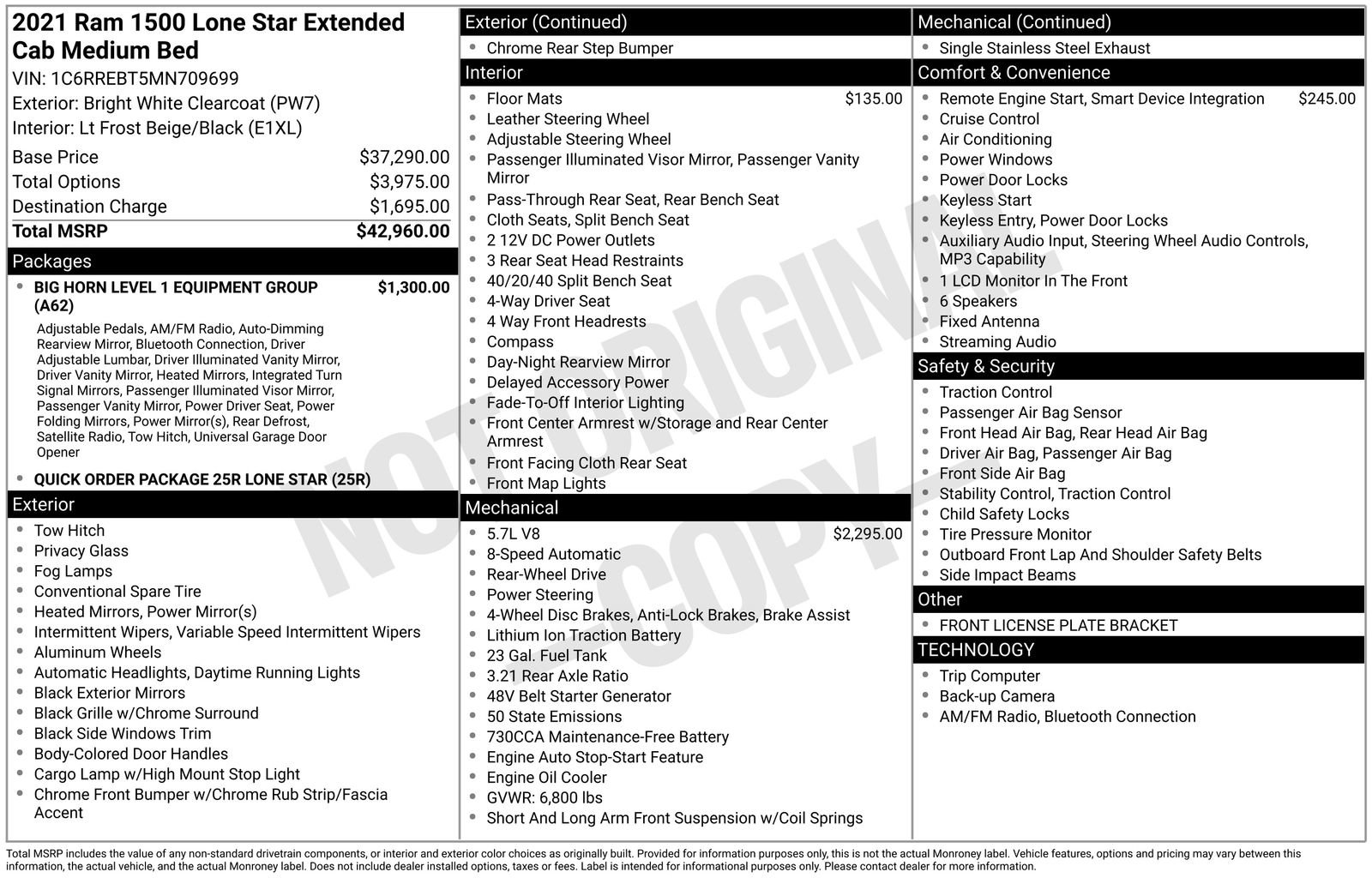 Used 2021 RAM 1500 Lone Star RWD image 33