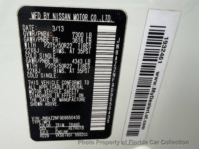 Used 2013 INFINITI QX56 2WD w/ Deluxe Touring Pkg image 98