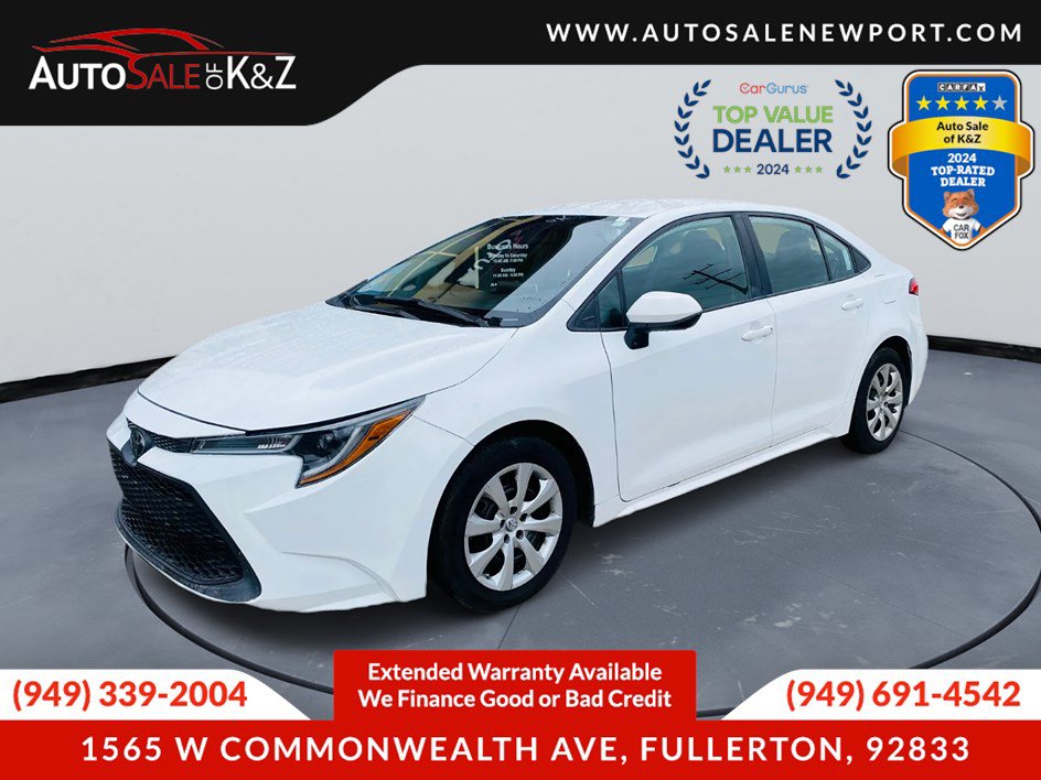 Used 2020 Toyota Corolla LE w/ Carpet Mat Package (TMS) FWD image 1