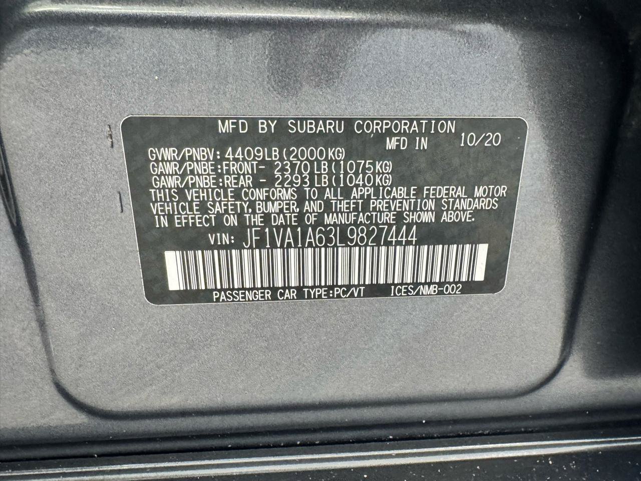 Used 2020 Subaru WRX AWD/4WD image 35