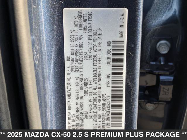 New 2025 MAZDA CX-50 AWD 2.5 S w/ Weather Package image 15