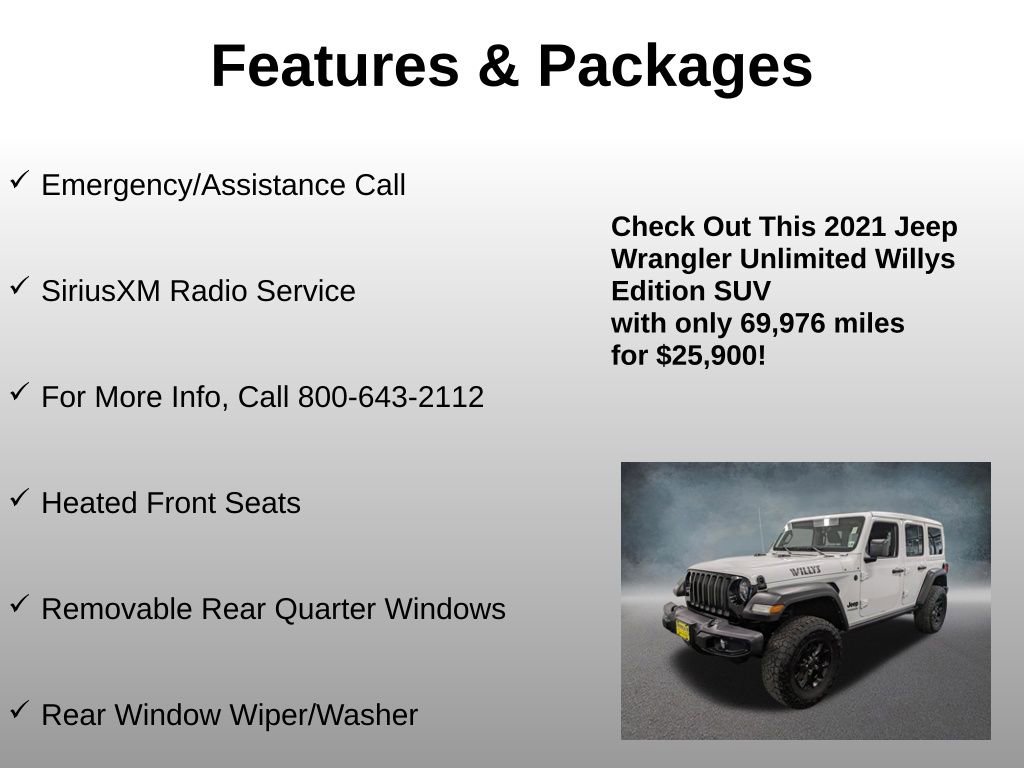 Used 2021 Jeep Wrangler Unlimited Sport image 17
