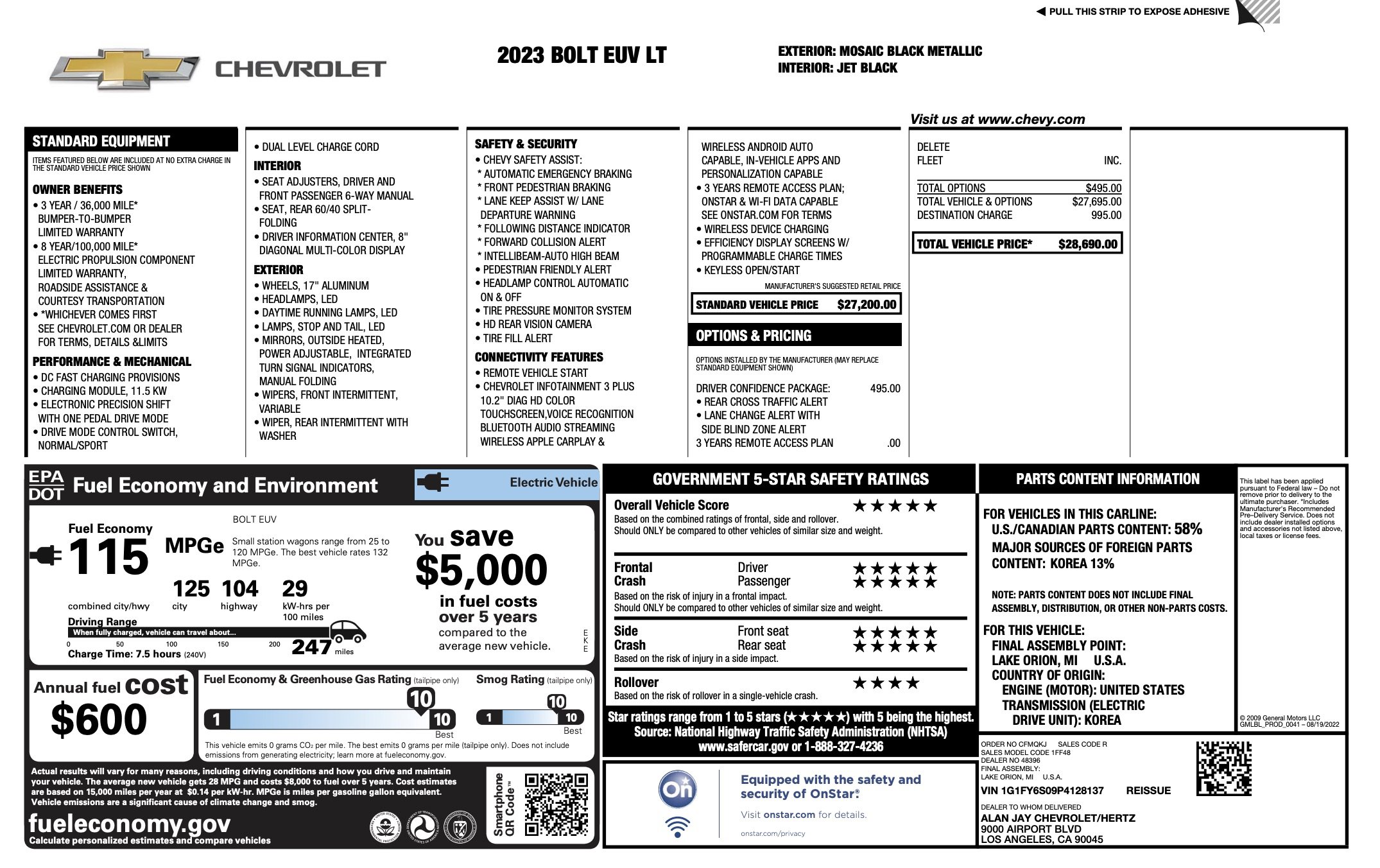 Used 2023 Chevrolet Bolt EUV LT w/ Driver Confidence Package image 4