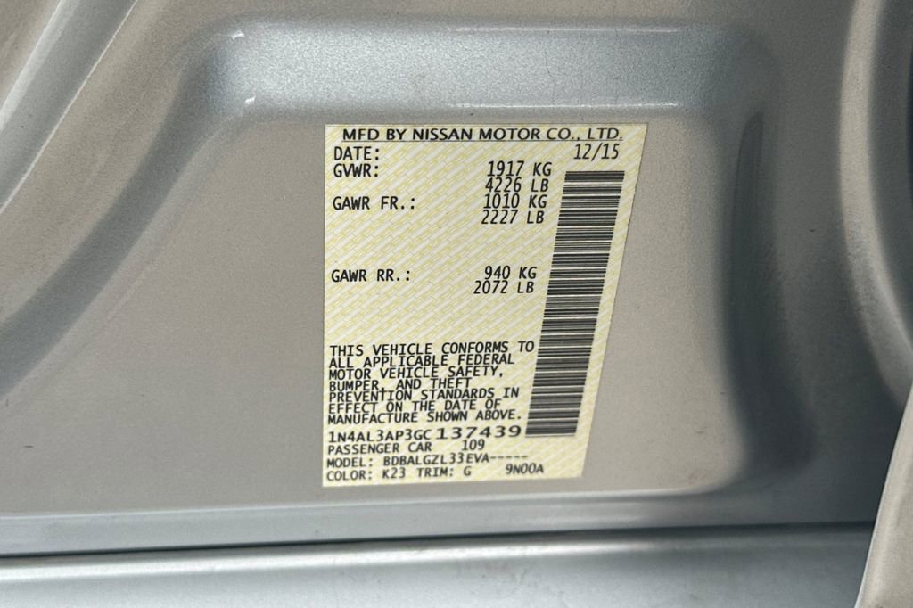 Used 2016 Nissan Altima 2.5 S w/ Power Driver Seat Package image 27