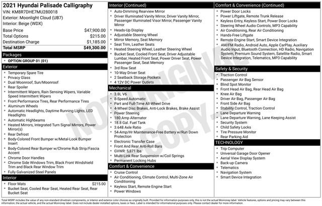 Used 2021 Hyundai Palisade Calligraphy image 10