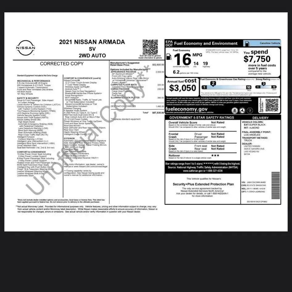 Used 2021 Nissan Armada SV w/ SV Appearance Package image 36