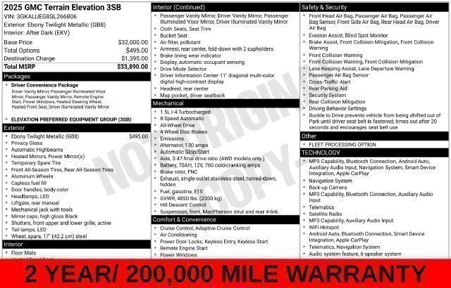 Used 2025 GMC Terrain Elevation AWD/4WD image 51