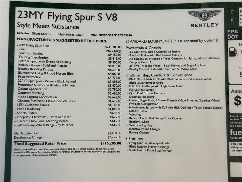 Used 2023 Bentley Flying Spur S V8 AWD/4WD image 2