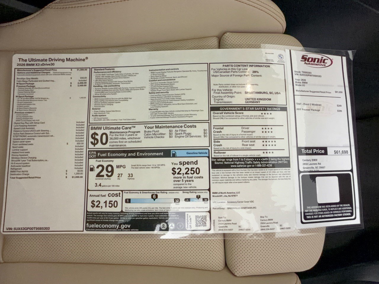 New 2026 BMW X3 xDrive30i w/ Premium Package AWD/4WD image 31