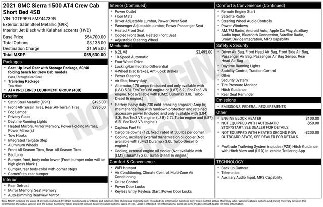 Used 2021 GMC Sierra 1500 AT4 image 34