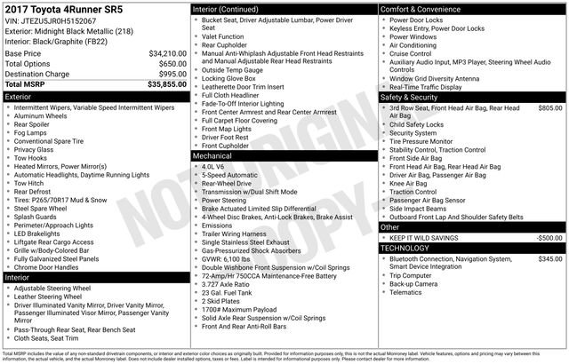 Used 2017 Toyota 4Runner SR5 image 15
