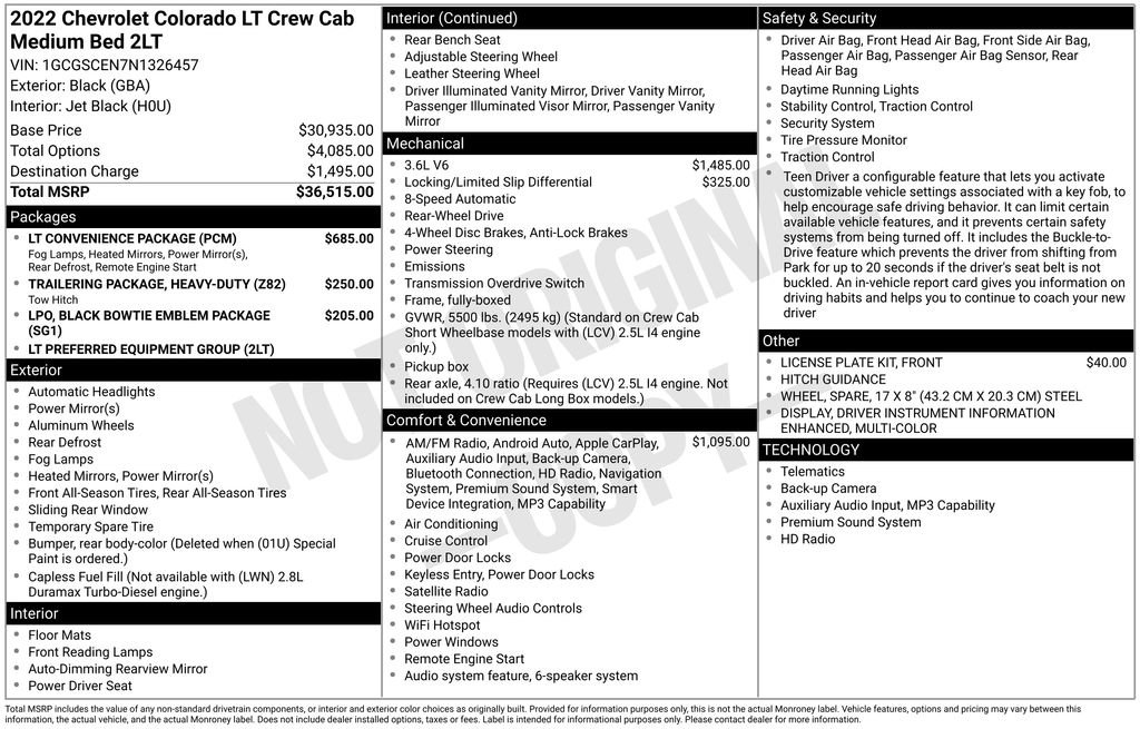 Certified 2022 Chevrolet Colorado LT w/ LT Convenience Package image 34