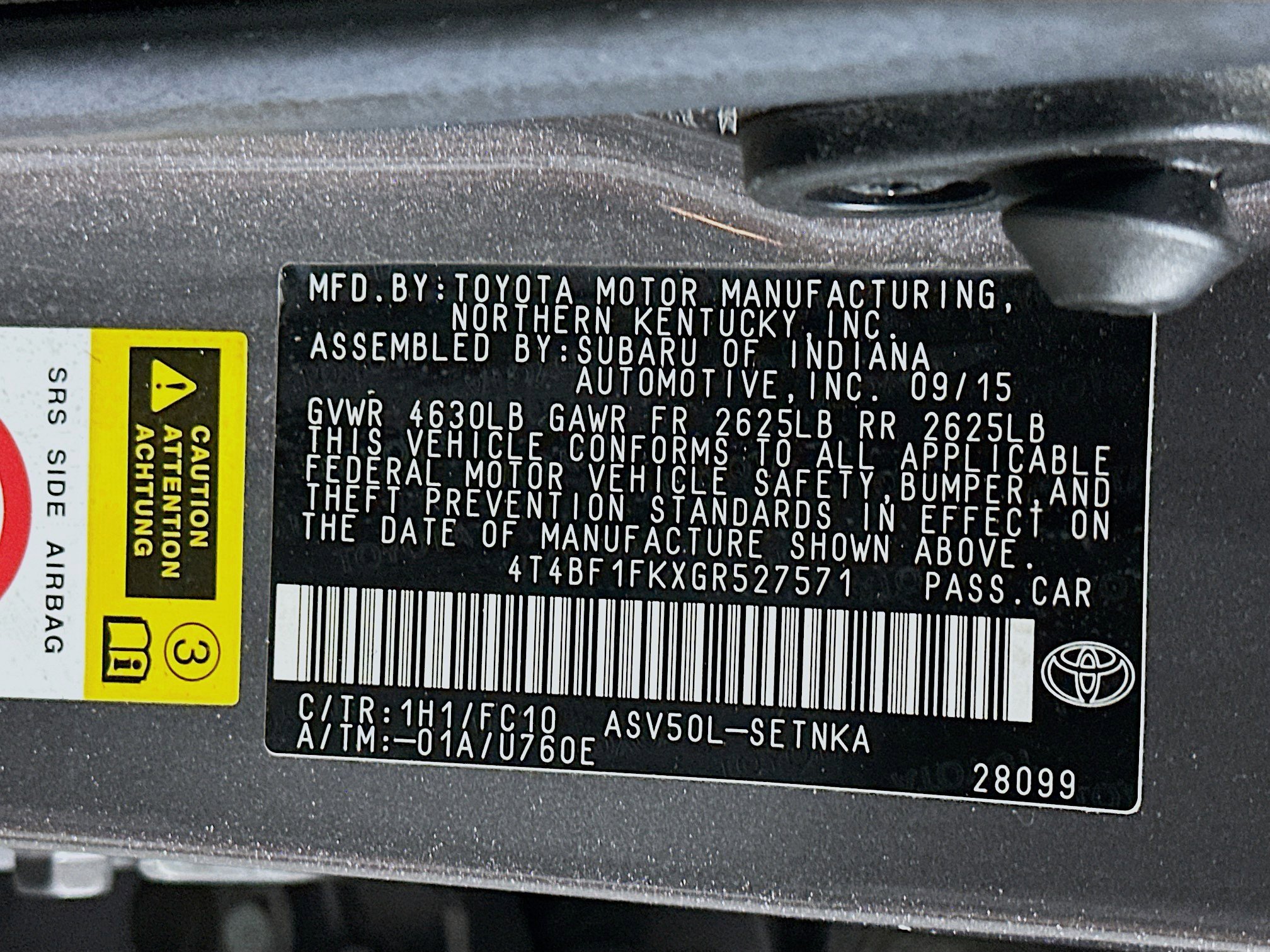 Used 2016 Toyota Camry LE FWD image 12