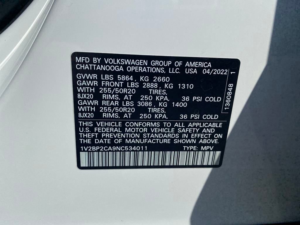Used 2022 Volkswagen Atlas SEL image 42