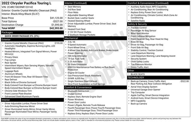 Used 2022 Chrysler Pacifica Touring-L image 33
