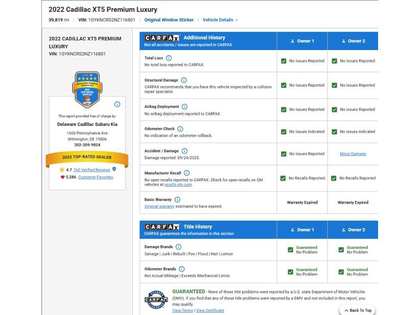 Certified 2022 Cadillac XT5 Premium Luxury FWD image 8