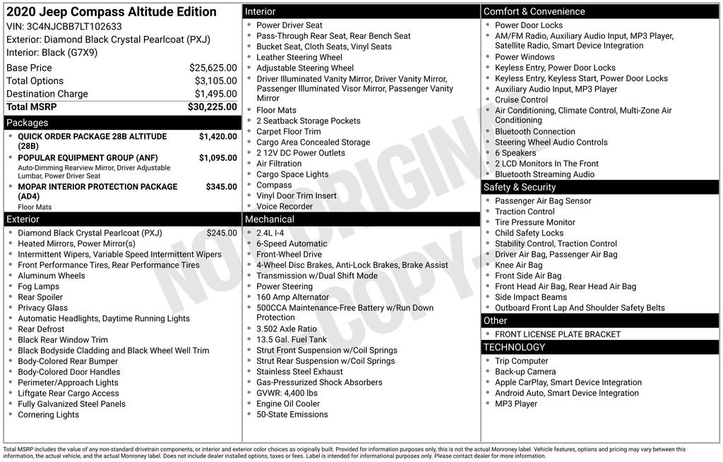 Used 2020 Jeep Compass Latitude image 30
