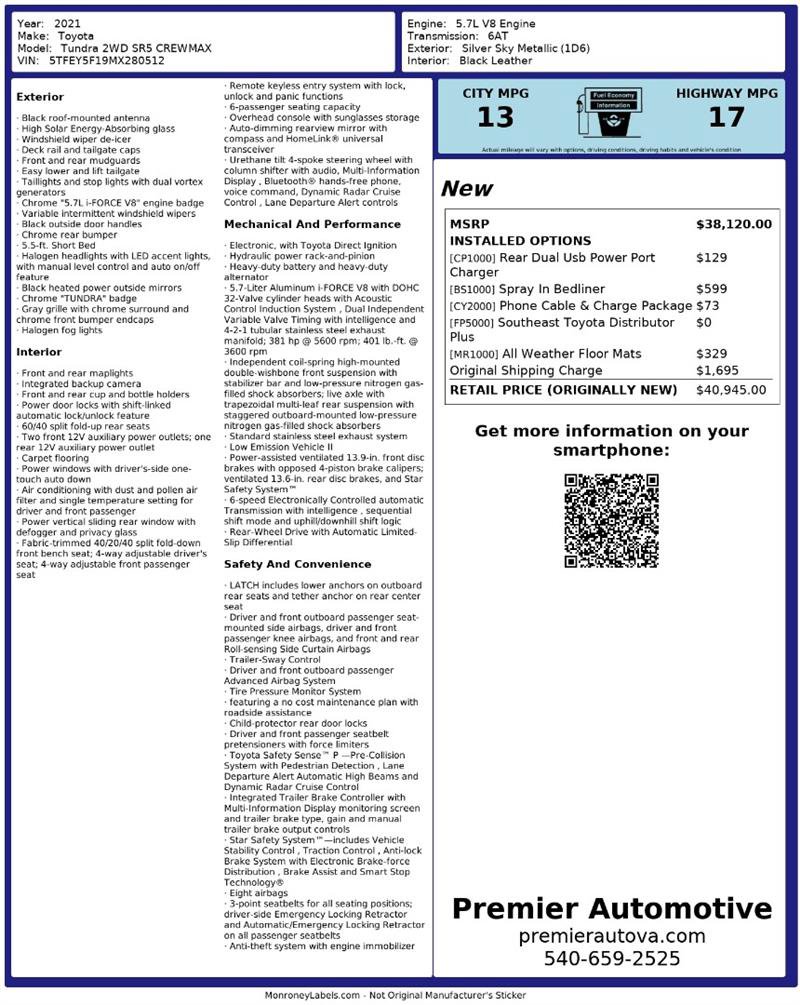 Used 2021 Toyota Tundra SR5 image 2