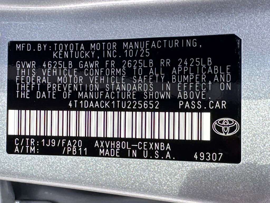 New 2026 Toyota Camry LE FWD image 29