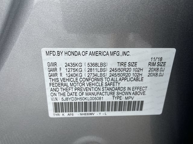 Used 2019 Acura MDX w/ Technology Package FWD image 49